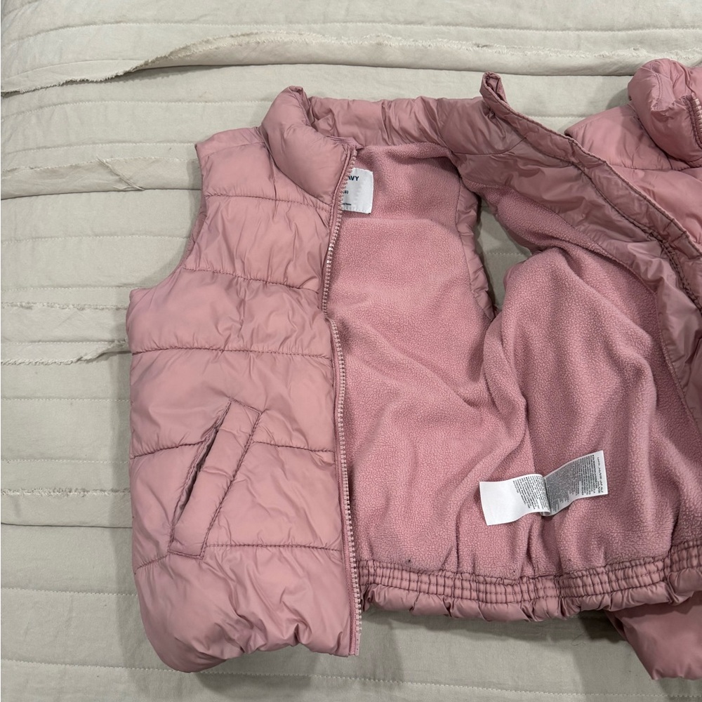 Kids puffer vest pink